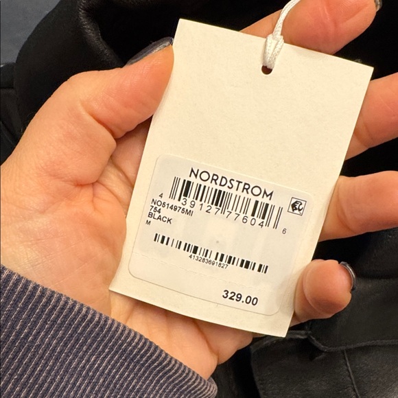 NWT NORDSTROM GENUINE LEATHER SHIRT JACKET, size medium - Picture 5 of 7